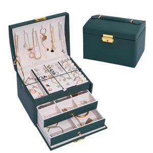 ลิ้นชักหนังสำหรับวางบนโต๊ะทำงาน ขนาดใหญ่ จัดระเบียบเครื่องประดับ ขนาด M - Product Image 1