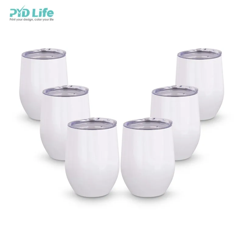 PYD Life Wholesale 12oz Custom Double Walled Coffee Cups Stainless Steel Sublimation Wine Tumbler Cups In Bulk