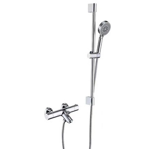 Robinet de douche thermostatique Flola à poignée unique avec noyau en céramique 3,5-4,9 GPM et tuyau pour baignoire - Product Image 5