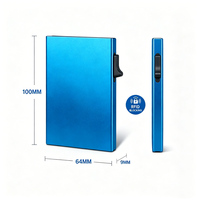 Portefeuille fin en aluminium anti-RFID fabriqué en Chine, porte-cartes de crédit pop-up, portefeuille minimaliste en métal pour homme, cadeau
