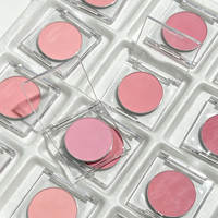 Palette de fards à joues crème végétaliens haute pigmentation, effet scintillant, sans cruauté animale, marque privée, vente en gros