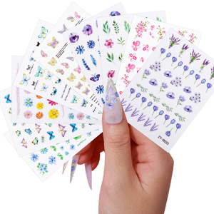 Pegatinas 2D para Uñas <span class=keywords><strong>con</strong></span> Diseño de <span class=keywords><strong>Flores</strong></span> de Lavanda <span class=keywords><strong>y</strong></span> <span class=keywords><strong>Mariposas</strong></span>, Material PET, Calcomanías para <span class=keywords><strong>Manicura</strong></span> DIY, Diseño de <span class=keywords><strong>Flores</strong></span> en Flor - Product Image 6