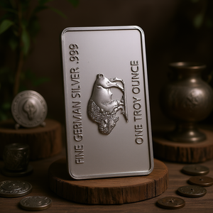 Insignia Hr Buffalo de 1 onza de plata, modelo de artesanía coleccionable de metal chapado en plata - Product Image 2