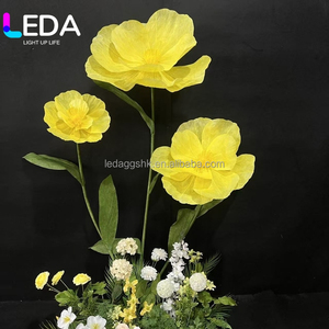 ดอกไม้ประดิษฐ์สีชมพูขนาดใหญ่สำหรับตกแต่งงานแต่งงาน ของ LEDA Wholesale สำหรับตกแต่งทางเข้า ทางเดิน ฉากหลังเวที - Product Image 2