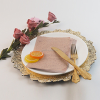 Chargeur de plaque d'or élégant pour dîner sous les décorations d'assiette Plaques de chargeur de récif en plastique