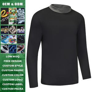 Custom Mens Golf Compression <b>Long</b> <b>Sleeve</b> <b>Base</b> <b>Layer</b> Shirt Quick Dry Breathable Stretch Worsted Fabric Eco Friendly Anti Wrinkle - Product Image 3
