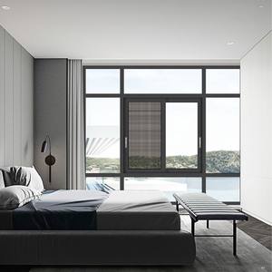 Fenêtre à battant moderne en alliage d'aluminium personnalisée avec insonorisation intégrée écran plat de balcon ouvert de plancher-usage domestique usine - Product Image 1