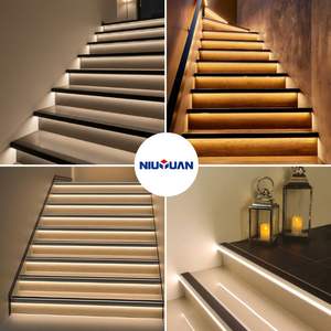 NIUYUAN Design moderne sécurité <span class=keywords><strong>LED</strong></span> profil d'<span class=keywords><strong>escalier</strong></span> en aluminium <span class=keywords><strong>nez</strong></span> d'<span class=keywords><strong>escalier</strong></span> léger <span class=keywords><strong>avec</strong></span> insert en caoutchouc - Product Image 5