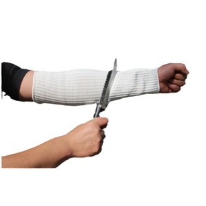 Manchons de protection anti-coupure Lao An, renforcés de fil d'acier, niveau 5, pour la fabrication mécanique, noir et blanc - Product Image 4