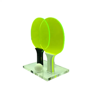 Raquette de tennis de table en acrylique personnalisée, raquette de ping-pong en lucite pour sports de plein air, ensemble avec 2 balles, raquette de tennis de table
