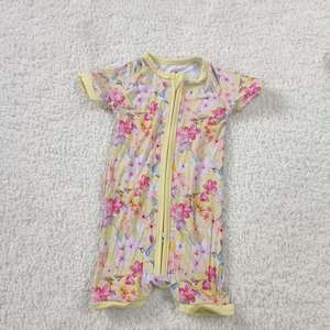 Nuevos Productos de Ropa de Bambú al por Mayor, Pantalones Cortos de Bambú Personalizados para Bebés, Pijama de Bambú de Verano con Cierre Bidireccional para Unisex - Product Image 6