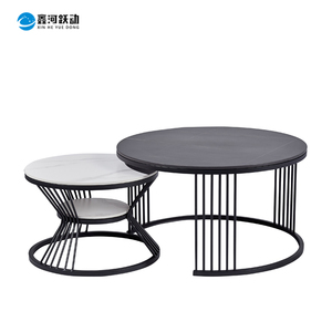 Moderne Marmeren Nesten Salontafel Luxe Grote Ronde Salontafel Met <span class=keywords><strong>2</strong></span> Side Tafel - Product Image 6