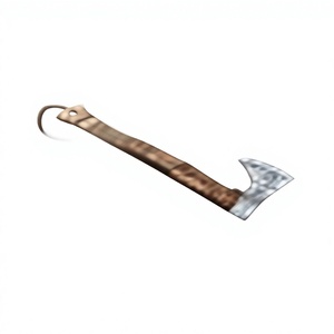 Hacha Vikinga de Acero al Carbono Hecha a Mano con Mango Tallado en Madera de Fresno. Hacha Vikinga para Camping, Caza y Supervivencia - Product Image 3