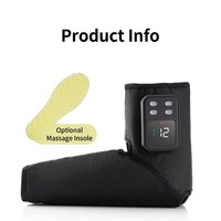 Bottes de massage des pieds sans fil portables, thérapie par pression d'air et compresse chaude pour stimuler la circulation sanguine des pieds, masseur pour pieds et chevilles