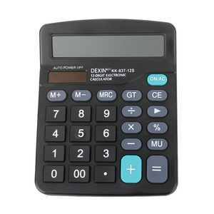 Calculadora solar de pantalla grande de doble potencia de 12 bits, contabilidad financiera, ordenador a color, material plástico real, electrónica de consumo - Product Image 5