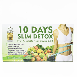 Advanced 10-Day Slim <span class=keywords><strong>Detox</strong></span> Drink Fruit Vegetable Fiber Enzyme Support pour la perte <span class=keywords><strong>de</strong></span> poids Oral Liquid Beauty Product - Product Image 1