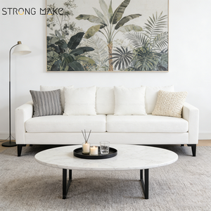 उच्च गुणवत्ता वाले डिजाइनर सफेद कपड़े बैठने कमरे इनडोर लाउंज सूट कोने के कमरे के कमरे के घर फर्नीचर अनुभागीय सोफा - Product Image 2