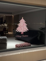 Autocollants statiques de Noël en gros pour fenêtres, réutilisables, flocons de neige, Père Noël, décalcomanies amovibles pour vitres, pour la décoration de la maison et des fêtes