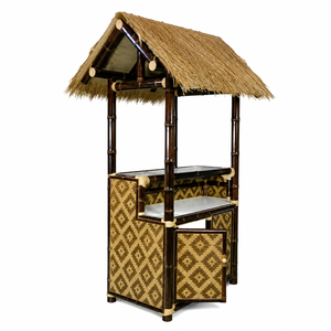 Natural Bamboo Booth Display Stall Custom Eco Friendly Retail <b>Pop</b> <b>Up</b> Kiosk for Market Event Exhibition Resort - Product Image 1