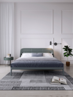Cadre de lit en bois massif au design minimaliste moderne, décoration de lit double king size de luxe, meubles de chambre à coucher, lit Queen Size