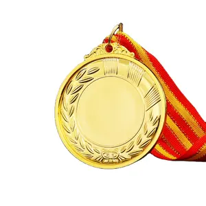 Großhandel benutzer definierte 3d Druckguss leer Gold Silber Bronze Sport Auszeichnungen Medaillen und Bänder Bank Medaille Sport Brauch
