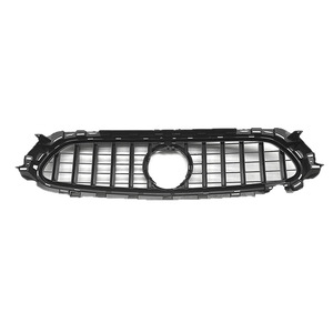 Calandre avant Mercedes-Benz Classe E W213 Sport Edition ABS entièrement noire avec bandes argentées 2021-2023 - Product Image 5