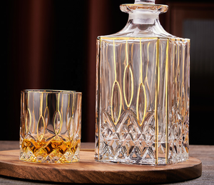 Nouveau Bestseller 2026 : Ensemble Carafe à Whisky en Cristal à Bord Doré 750 ml avec 6 Verres, Logo Personnalisable, Vente Directe Usine pour Bar et Maison - Product Image 6