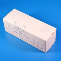Boîtes en papier personnalisées logo cosmétique imprimé ivoire papier pliant lotion pour la peau emballage cosmétique boîte-cadeau en papier