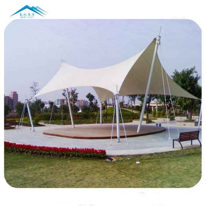 Latest Design Sail Shade Fabric Tensile Membrane Structure
