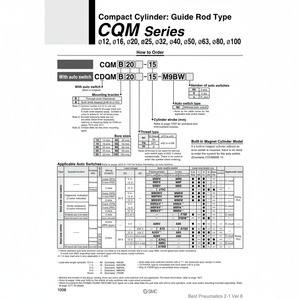 Cylindre compact pneumatique SMC CDQMB25-15 pièces pneumatiques de haute qualité - Product Image 1