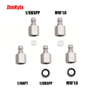 8Mm CO2 Nhanh Chóng Kết Nối Thép Không Gỉ Không Khí Sạc Hose Phát Hành Coupler Nam Cắm <span class=keywords><strong>1</strong></span>/8 "Npt/<span class=keywords><strong>1</strong></span>/8" Bspp/M10 * <span class=keywords><strong>1</strong></span>.0 OEM Tùy Chỉnh - Product Image 4