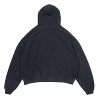 Moda 600 Gsm Hoodies erkekler ağır sıkıntılı üzerinde çekin toptan kapşonlular boy taş Vintage yıkanmış Hoodie boş