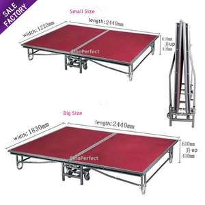 Escenario Portátil Plegable de Aluminio para Eventos de Boda, Alquiler de Muebles Sino Perfect, Escenario Móvil Plegable para Banquetes y Fiestas - Product Image 4