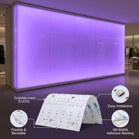 Panneau lumineux LED matriciel RGBW flexible et découpable, grand format, rétroéclairé, couleur intégrale, pour affichage publicitaire commercial et centres commerciaux