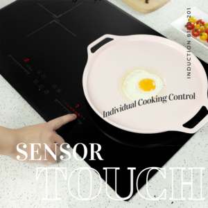 H-one ビッグパワーパネル クリスタルブラック シングルエンドドライブ アルミコイル 2バーナー 3.9Kw 電磁調理器 グラナイトカウンタートップ用 - Product Image 2