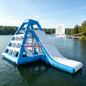 Parque Acuático Inflable Comercial, <span class=keywords><strong>Torre</strong></span> <span class=keywords><strong>de</strong></span> Saltos, Juegos Acuáticos Flotantes para Niños y Adultos, <span class=keywords><strong>Torre</strong></span> <span class=keywords><strong>de</strong></span> Escalada Inflable Jungle Joe con Tobogán - Product Image 1