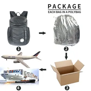 Sac de shopping en coton avec logo imprimé personnalisé, sac fourre-tout en toile recyclée vierge avec poche et fermeture éclair - Product Image 5