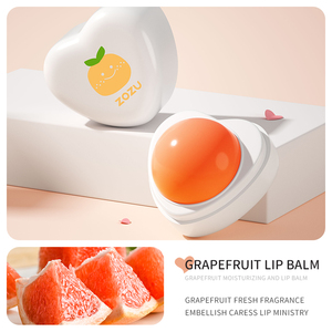 Baume à lèvres hydratant ZOZU Private Label, goût fraise pêche, baume à lèvres en boule, baume à lèvres bio - Product Image 4