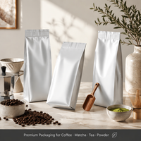 Mylar folie stand-up pouch, hitteverzegelbaar, geurdicht, food grade, voor koffie, thee, snacks, groothandel, op maat gemaakte OEM