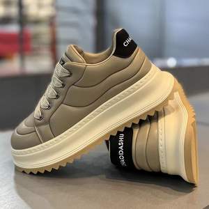 Chaussures de marche pour hommes à semelle plate, légères, confortables, antidérapantes, respirantes, durables, absorbant les chocs, en cuir synthétique décontracté - Product Image 5