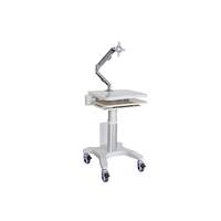 Chariot de scanner dentaire multifonctionnel, chariot médical mobile, base en forme de X, prise de courant de 3 mètres incluse, support de scanner universel