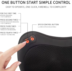 Prezzo di fabbrica uso domestico compresso riscaldato rosso spinning cuscino massaggio Multi massaggio teste vibrazione Relax Mini cuscino massaggio - Product Image 4