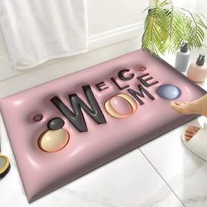 Alfombra antideslizante 3D de Navidad para baño, alfombrilla de suelo absorbente, de secado rápido, 3D - Product Image 3