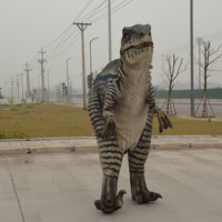 Raptor Dinosaurus Kostuum Verborgen Beenontwerp Licht Flexibel Aanpasbaar Realistisch Velociraptor Binnen Buiten Openbare Tuin Evenement