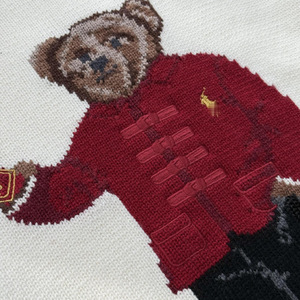 RL/Scan Code Red Envelope Little Bear 26 <span class=keywords><strong>Pull</strong></span> en laine tricoté pour <span class=keywords><strong>femme</strong></span>, style coréen hiver, avec broderie motif dessin animé - Product Image 5