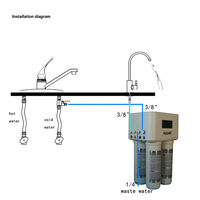 Système de purification d'eau RO 400 GPD sans réservoir, connexion rapide, osmose inverse, filtre purificateur d'eau alcaline minérale KDF OEM pour usage domestique