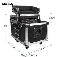 SHEHDS 660W Machine de brume de brouillard Machine de télécommande DMX à base d'huile de scène professionnelle avec étui de vol pour mariage DJ