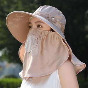 Wide Brim Sun <b>Hat</b> For Women Breathable UV Protection Tea Picking <b>Hat</b> Summer Outdoor Foldable Bucket <b>Hat</b> Light <b>Purple</b> Pink Gray - Product Image 3