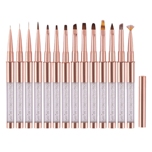 Lot de 3 pinceaux de nail art ultra-fins à poils en nylon et manche métallique, outil de peinture pour liner d'ongles, logo personnalisé OEM ODM, directement de l'usine - Product Image 6