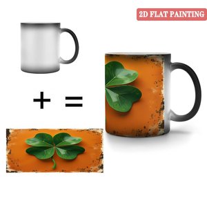 Frosted Black <b>Ceramic</b> 11oz Heat Changing Magic Mug With Anti Slip Bottom Stable Design - Product Image 5